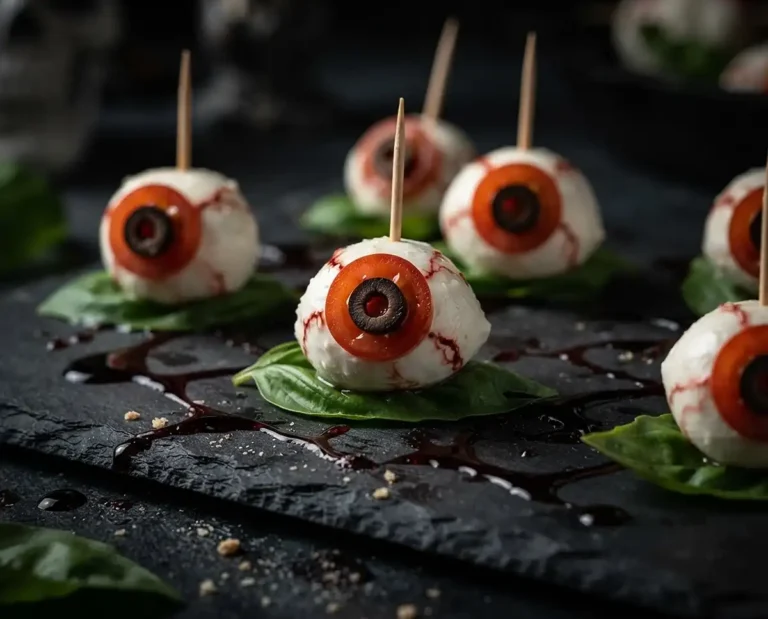 Creepy Monster Eye Caprese Bites