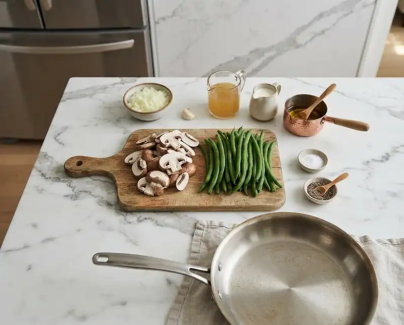 Green Bean Mushroom Skillet ingredients