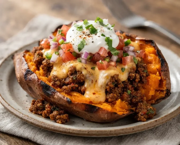 High-Protein Stuffed Sweet Potatoes
