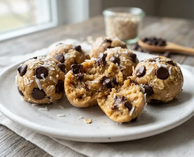 High protein chickpea cookie dough energy bites​