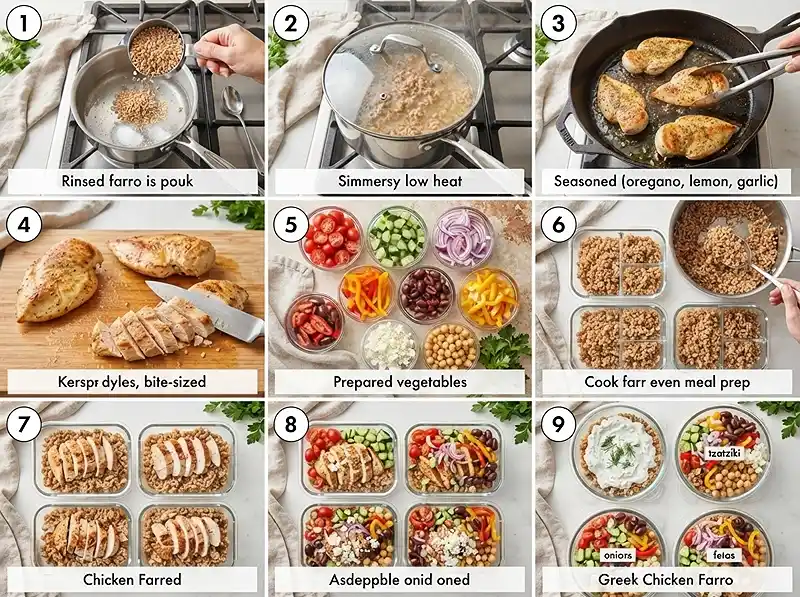 Greek Chicken Farro Meal Prep 4 How to Make Greek Chicken Farro Meal Prep