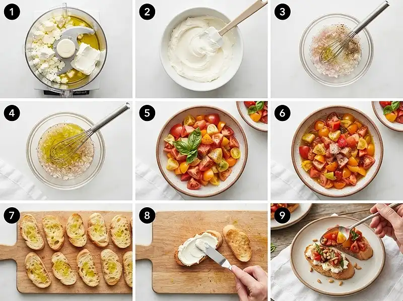 Ina Garten Tomato Crostini Recipe with Whipped Feta 4 How to Make ina garten tomato crostini recipe