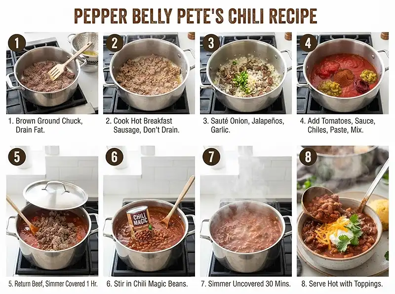 How to cook pepper belly pete chili recipe