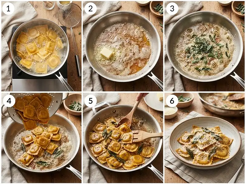 How to make Brown Butter Pumpkin Ravioli Skillet