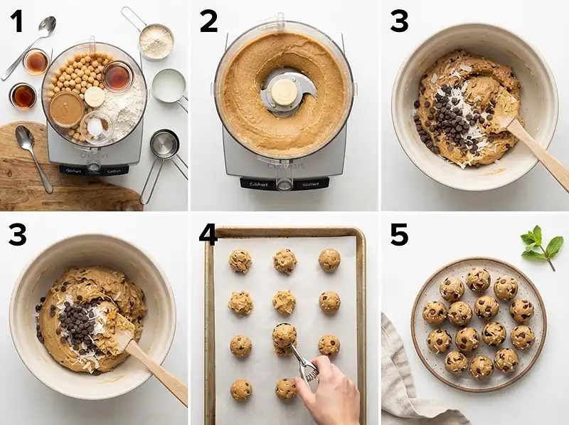 How to make healthy chickpea cookie dough energy bites​