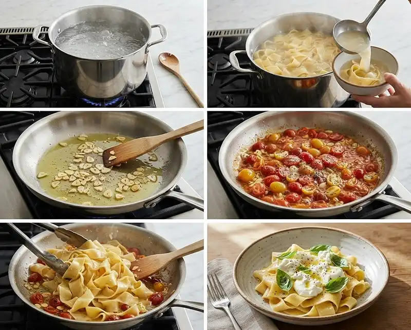 How to make pappardelle burrata pasta​