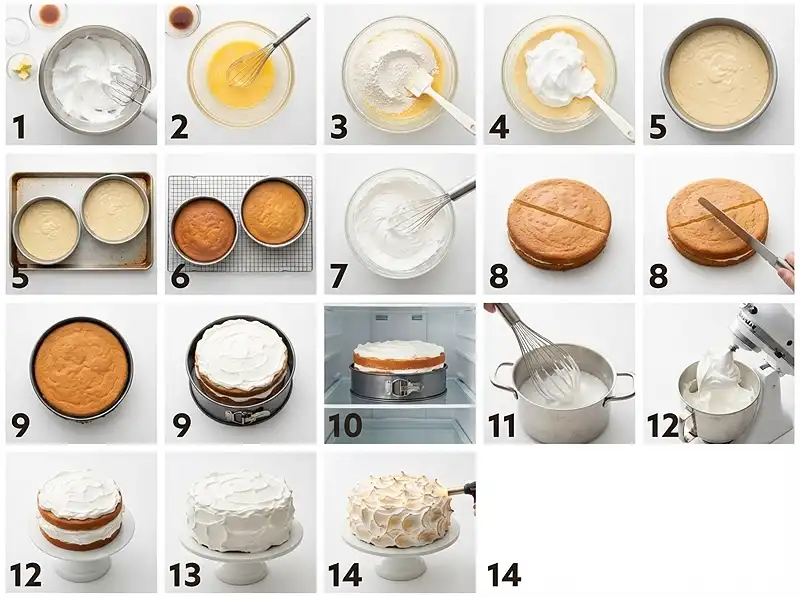 How to make vanilla meringue cake recipe​