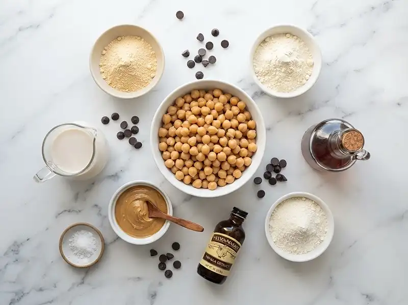 Ingredients for Chickpea Chocolate Chip Cookies