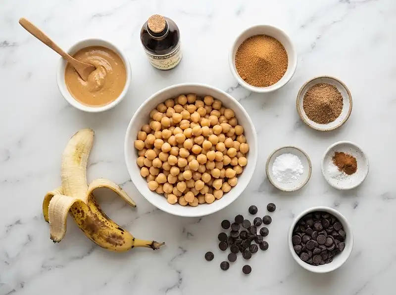 Ingredients for banana chickpea cookies​