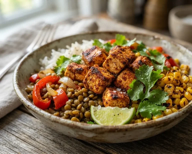Lentil Chicken Harvest Bowls