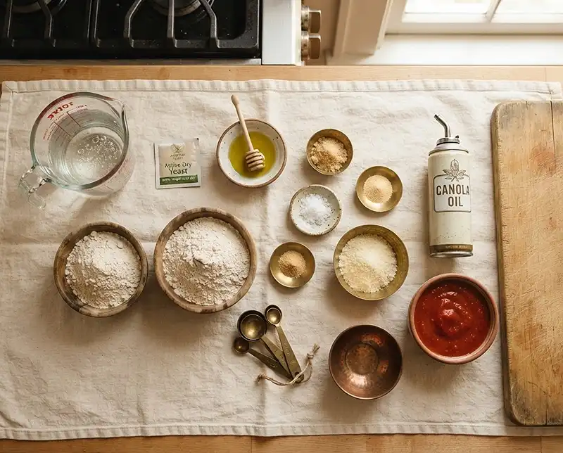 Main ingredients for whole wheat breadsticks recipe​
