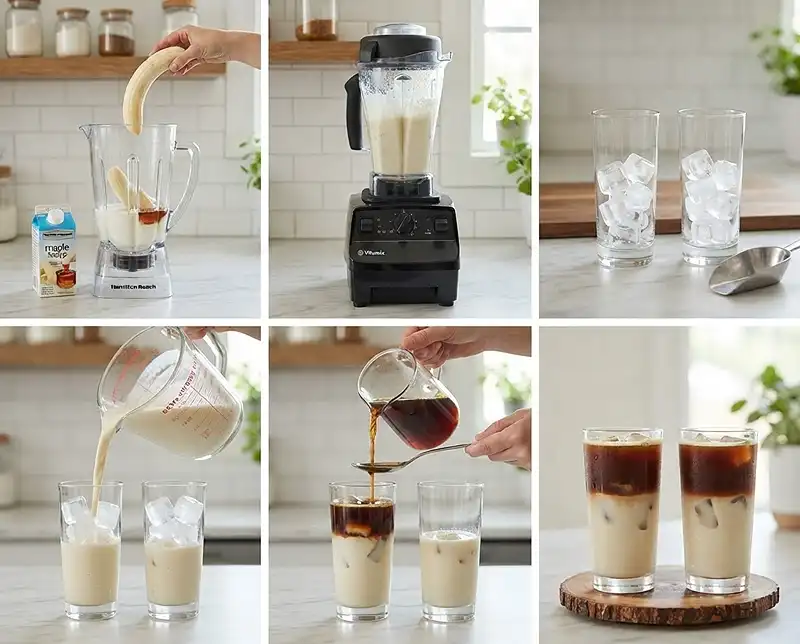 Make banana coffee​ step vy step