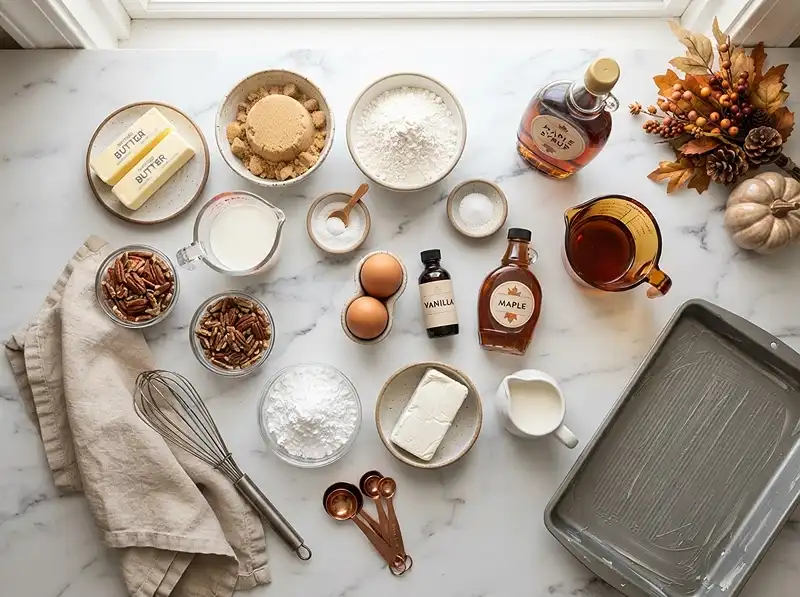 Maple Pecan Sheet Cake 3 Maple Pecan Sheet Cake Ingredients
