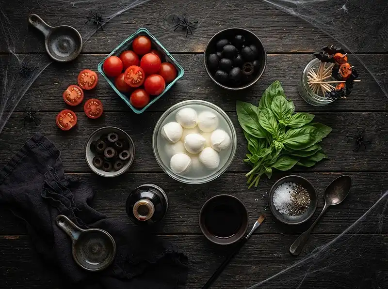 Monster Eye Caprese Bites 2 Monster Eye Caprese Bites ingedients