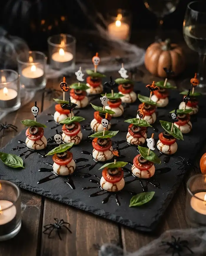 Monster Eye Caprese Bites 4 Monster Eye Caprese Bites