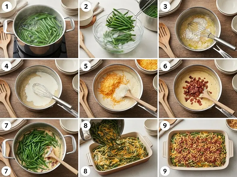 Cheesy Bacon Green Bean Bake 3 PRE Cheesy Bacon Green Bean Bake