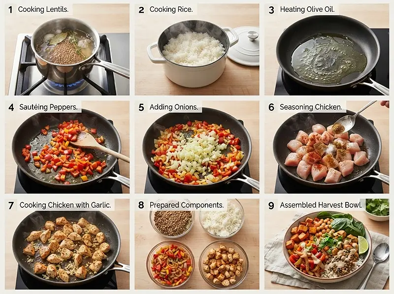 PRE Lentil Chicken Harvest Bowls