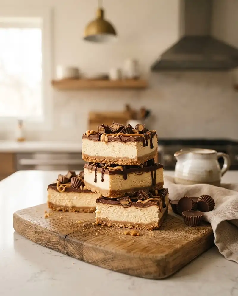 Reese's Crunch Cheesecake Bars 5 Reese's Crunch Cheesecake Bars
