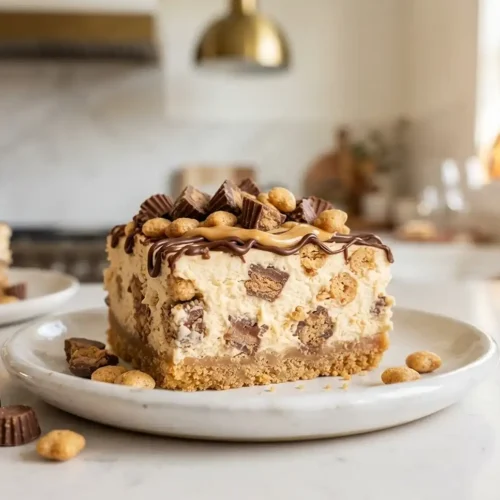 Reese's Crunch Cheesecake Bars 2 Reeses Crunch Cheesecake Bars