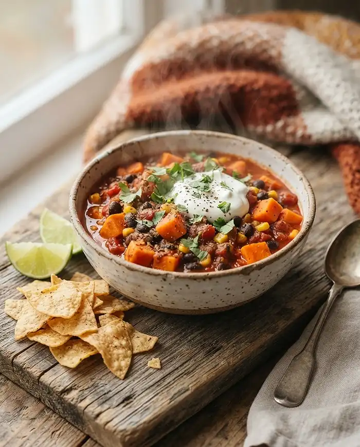 Sweet Potato Black Bean Chili Recipe