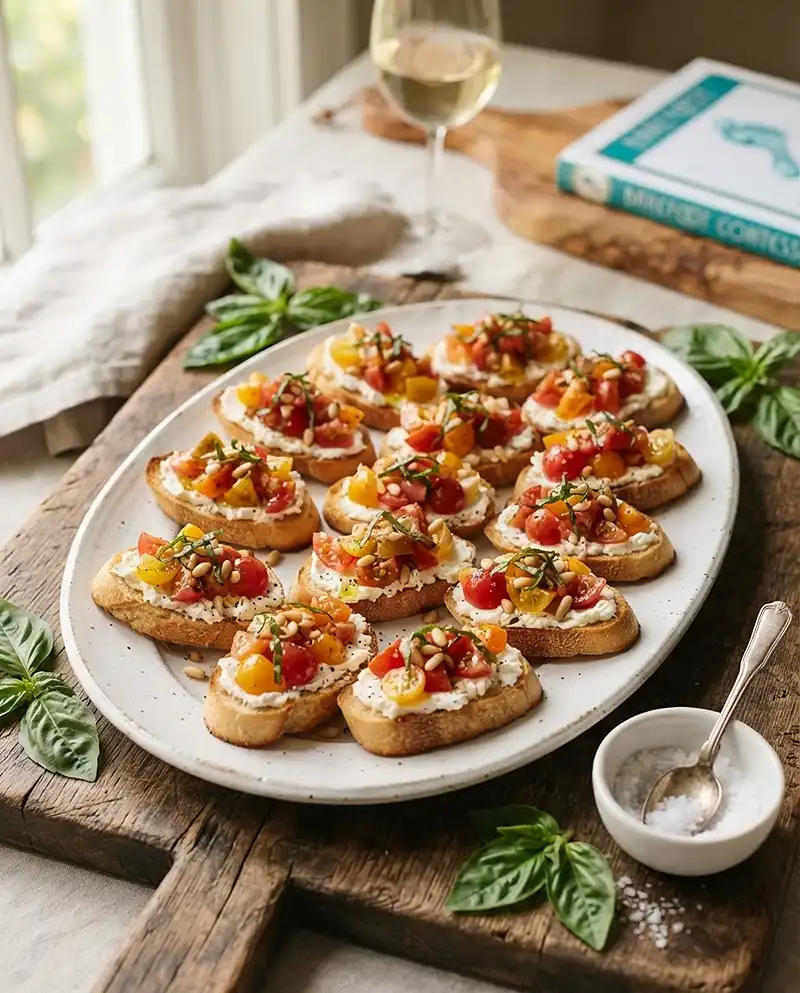 Ina Garten Tomato Crostini Recipe with Whipped Feta 5 Tomato Crostini with Whipped Feta