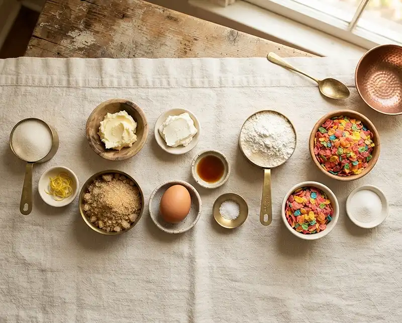 What ingredients needed for fruity pebbles cookies​
