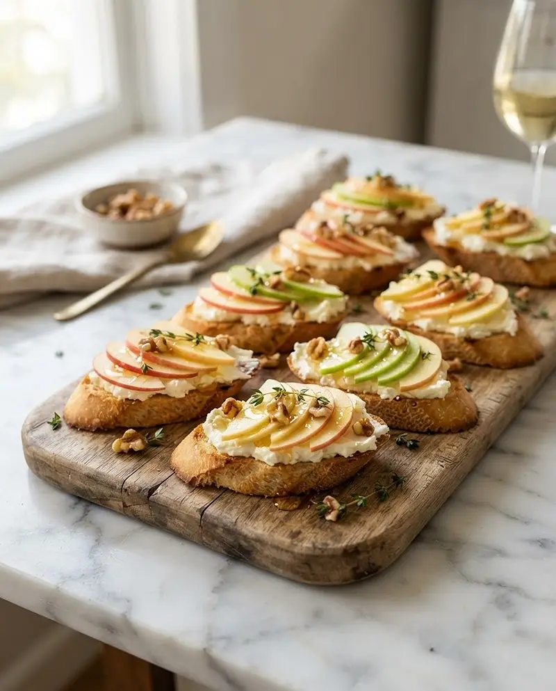 Whipped Feta Apple Walnut Crostini 4 Whipped Feta Apple Walnut Crostini recipe
