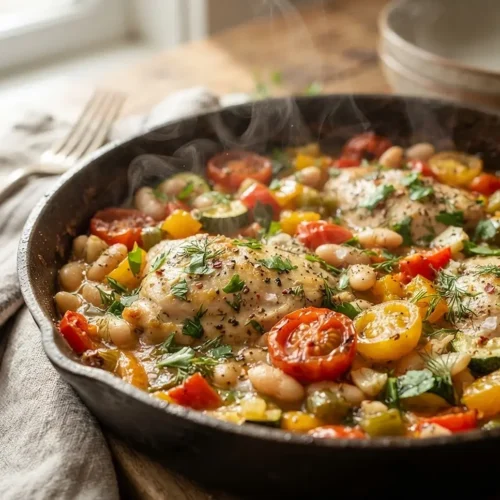 White Bean Chicken Veggie Bake 5 White Bean Chicken Veggie Bake