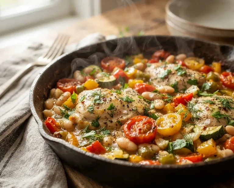 White Bean Chicken Veggie Bake