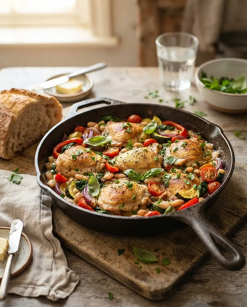 White Bean Chicken Veggie Bake 4 White Bean Chicken Veggie Bake recipe