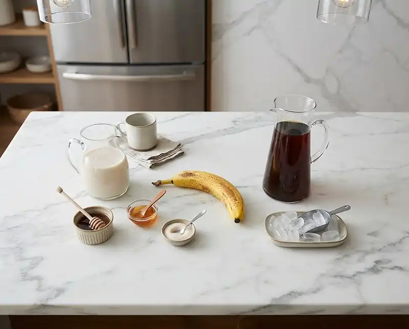banana iced coffee ingredients