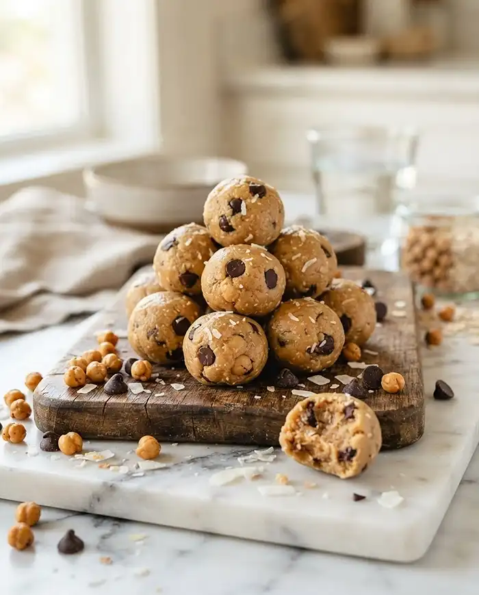 chickpea cookie dough energy bites​
