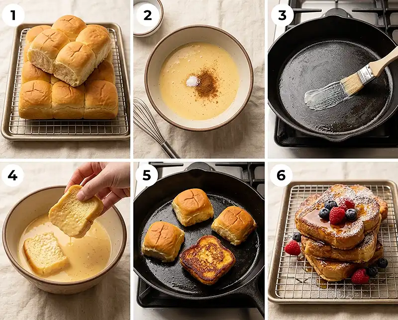 hawaiian bread french toast bake Step by step