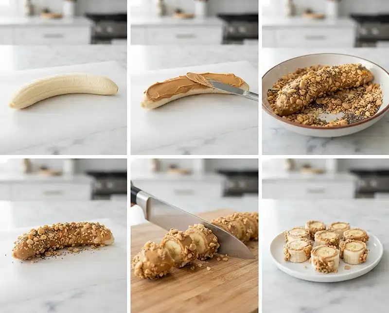 healthy banana sushi​ instructions
