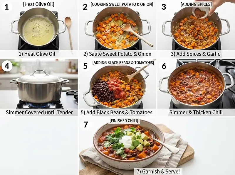 how to make healthy chili with sweet potato