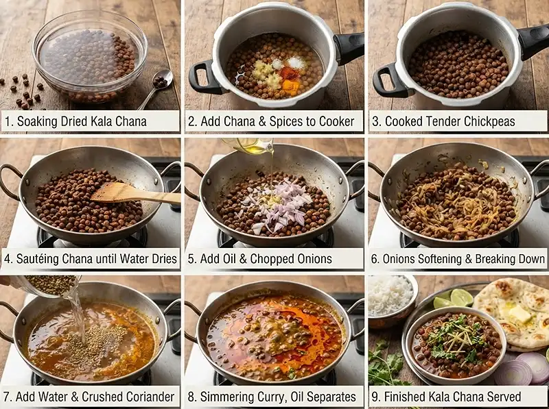 how to make kala chana recipe punjabi style​