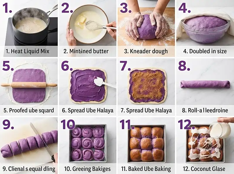 how to make ube sweet roll​