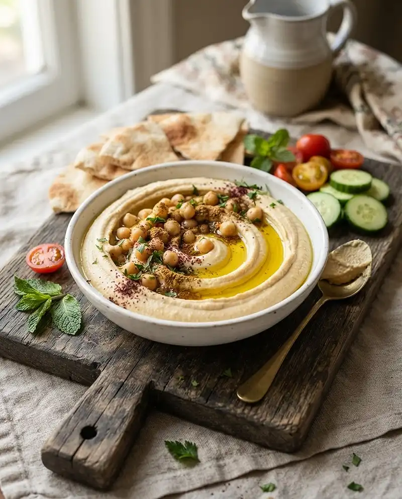 hummus from dried chickpeas recipe