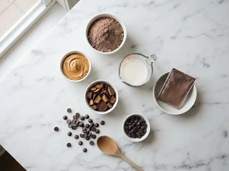 Chocolate Peanut Butter Dump Cake Recipe 2 ing Chocolate Peanut Butter Dump Cake