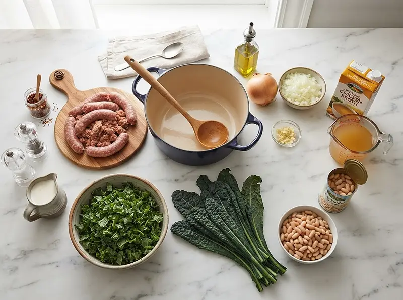 ing Cozy Sausage Kale White Bean Soup