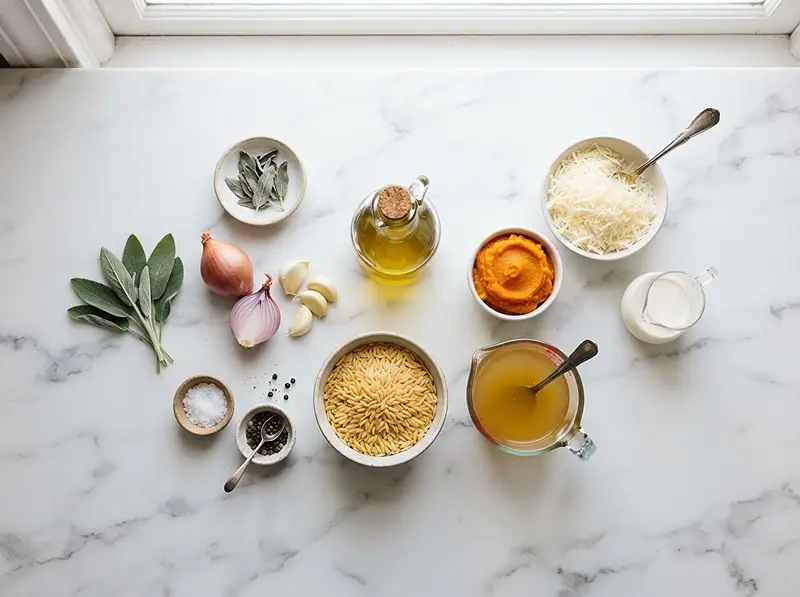 Creamy Pumpkin Parmesan Orzo 2 ing Creamy Pumpkin Parmesan Orzo