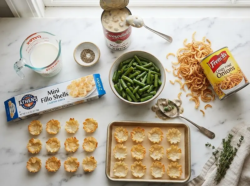 Onion Green Bean Casserole Cups 2 ing Crispy Onion Green Bean Casserole Cups