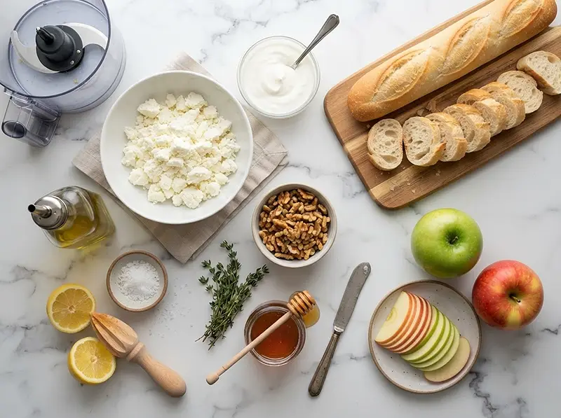 Whipped Feta Apple Walnut Crostini 2 ing Whipped Feta Apple Walnut Crostini