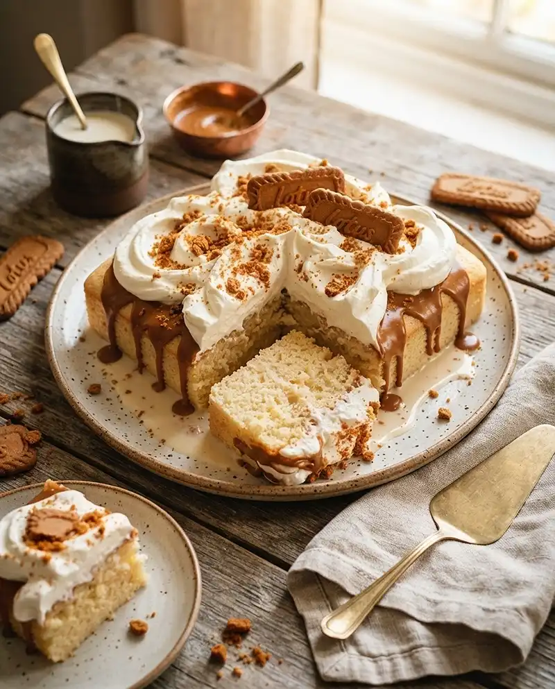 lotus milk cake how to make​
