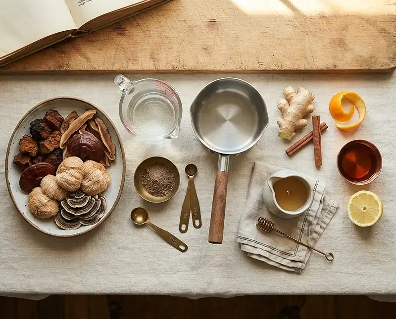 mushrooms tea ingredients