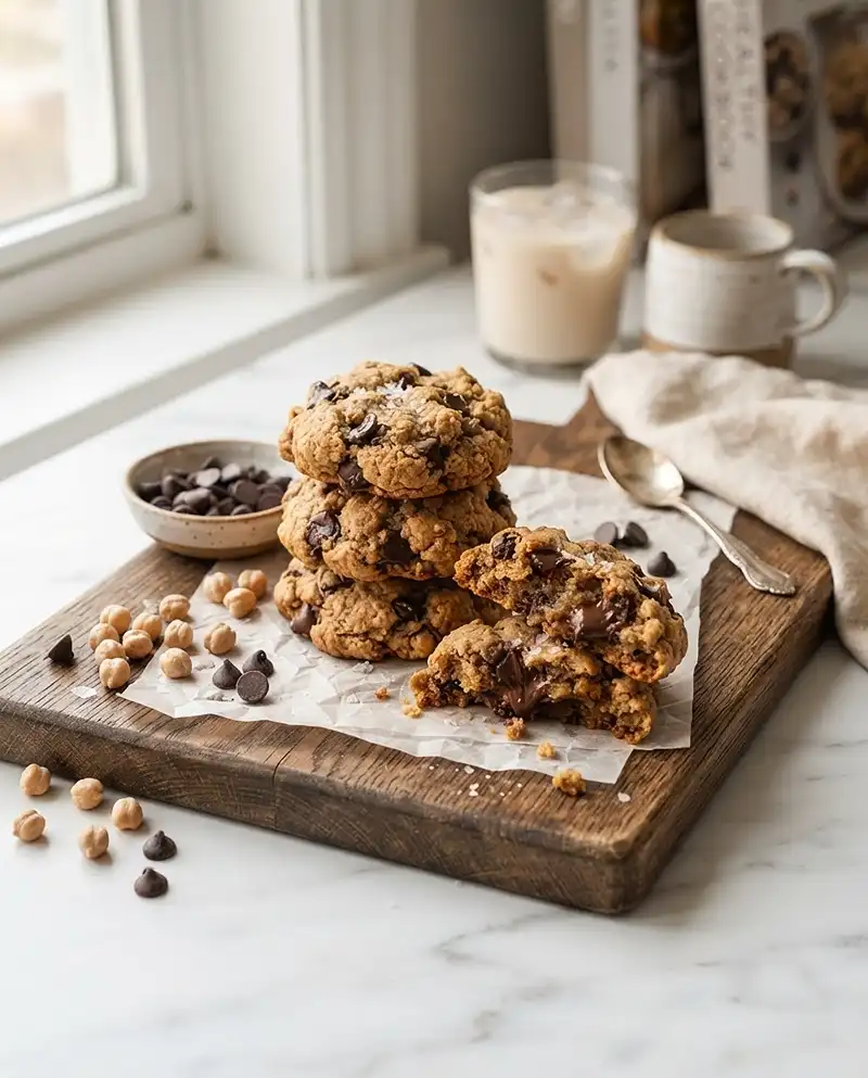 no bake chickpea protein cookies recipe