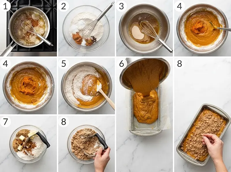 Brown Butter Pumpkin Crumb Bread Recipe 3 pre Brown Butter Pumpkin Crumb Bread