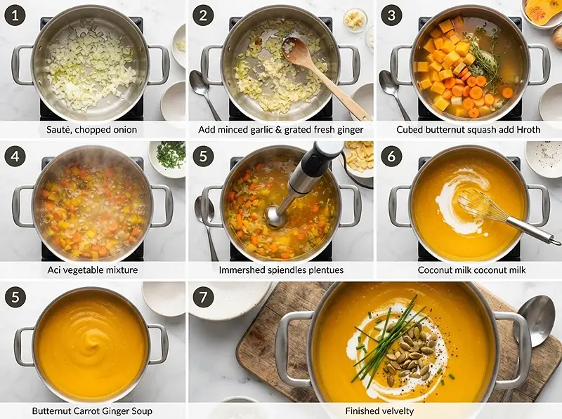 Butternut Carrot Ginger Soup 3 pre Butternut Carrot Ginger Soup