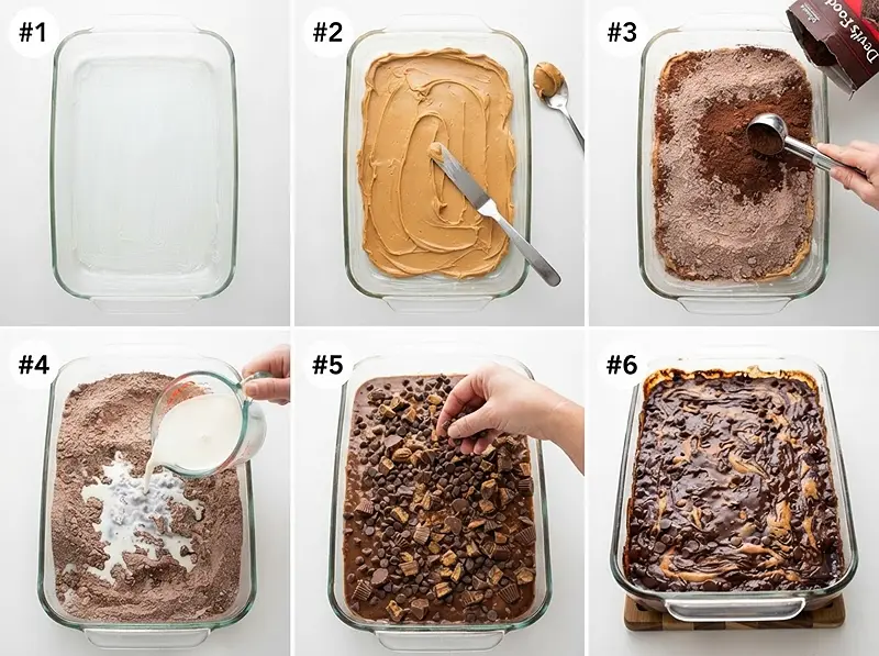Chocolate Peanut Butter Dump Cake Recipe 3 pre Chocolate Peanut Butter Dump Cake