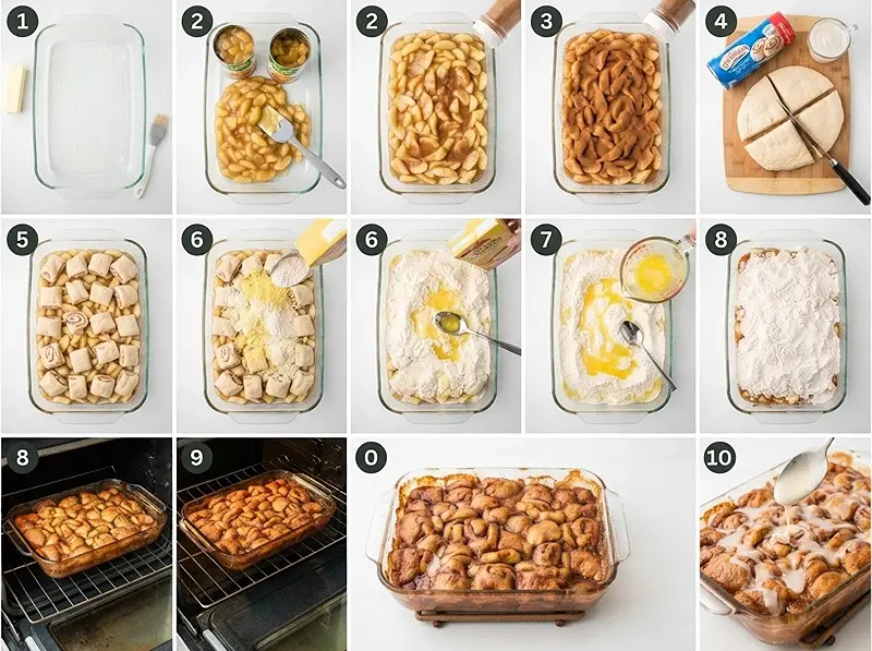 Gooey Cinnamon Roll Apple Dump Cake 3 pre Cinnamon Roll Apple Dump Cake